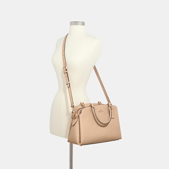 Nwt Authentic Coach mini Lillie Carryall satchel /Crossbody taupe / neut… - Picture 8 of 12